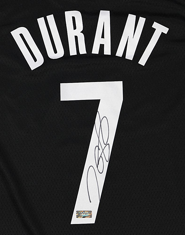 2021-2022 Kevin Durant Signed Brooklyn Nets NBA 75th Anniversary Jersey with Panini COA