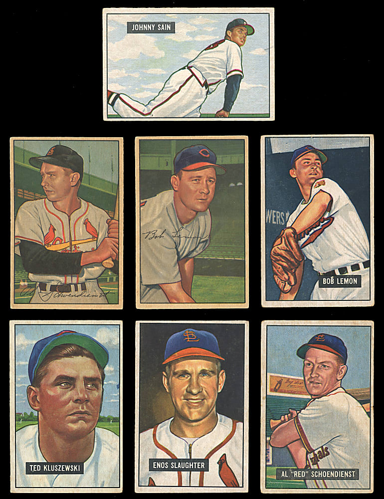 1951 & 1952 Bowman Collection (50) with (14) Hall of Famers Including Stan Musial