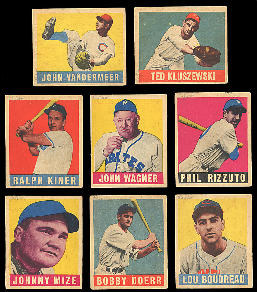 1948 Leaf Starter Set (42) with (9) Hall of Famers Including Phil Rizzuto & Honus Wagner
