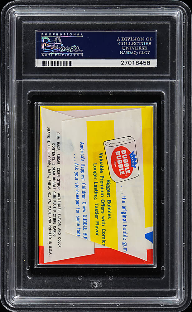 Scarce 1963 Fleer Football 5-Cent Unopened Wax Pack PSA NM-MT 8 - Population 3 with Only 4 Graded Higher