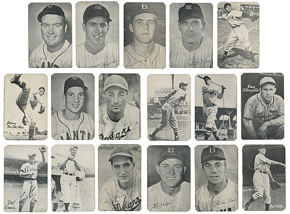 1947 Bond Bread Baseball Near Set (37/44) with (9) Hall of Famers