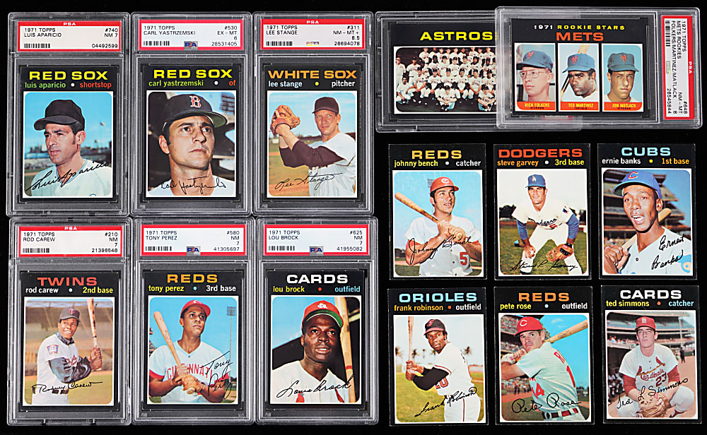 1971 Topps Near Complete Set (741/752) Plus (4) Variations with (186) Graded Including (86) PSA NM-MT 8 - Sharp!