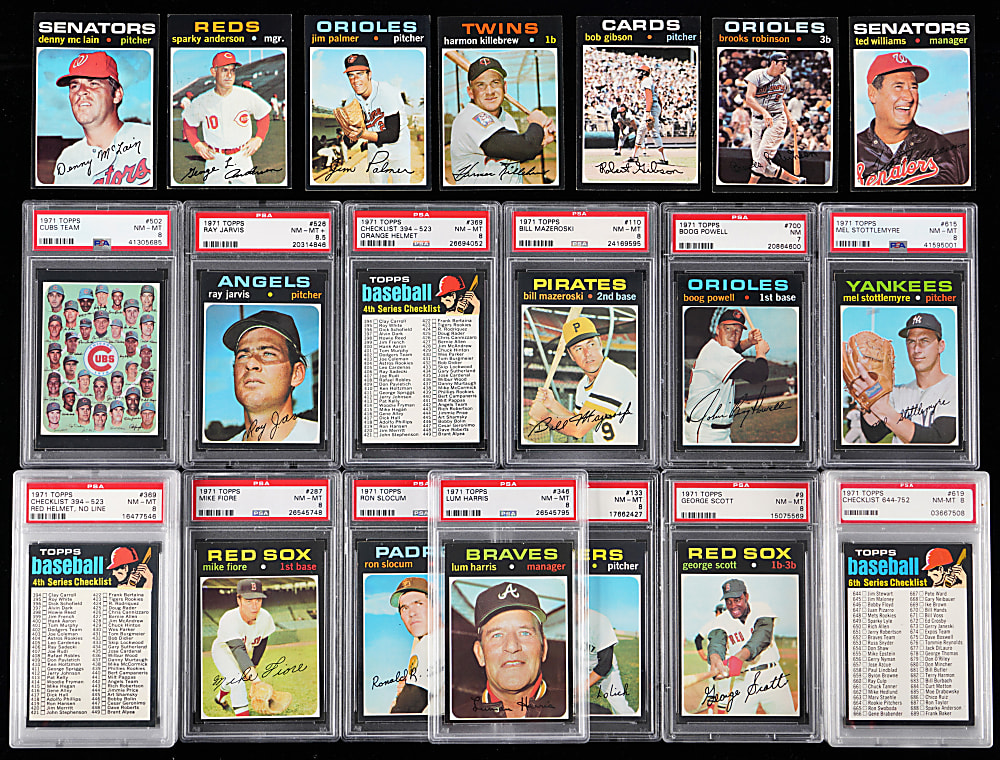 1971 Topps Near Complete Set (741/752) Plus (4) Variations with (186) Graded Including (86) PSA NM-MT 8 - Sharp!