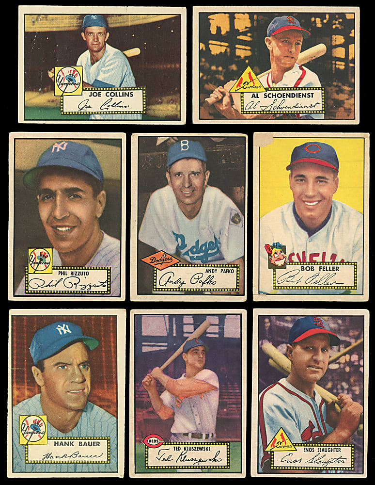 1952 Topps Collection (18) with (4) Hall of Famers Plus #1 Andy Pafko