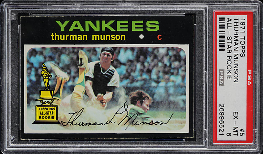 1971 Topps #5 Thurman Munson PSA EX-MT 6