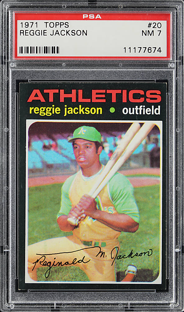 1971 Topps #20 Reggie Jackson PSA NM 7