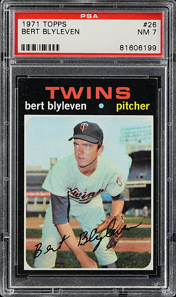 1971 Topps #26 Bert Blyleven Rookie PSA NM 7