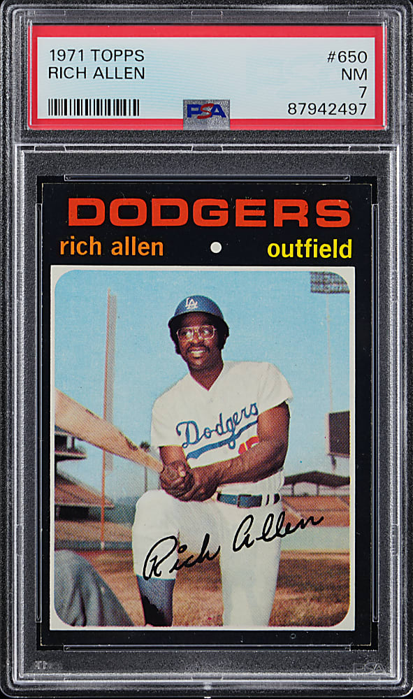 1971 Topps #650 Rich Allen High Number PSA NM 7