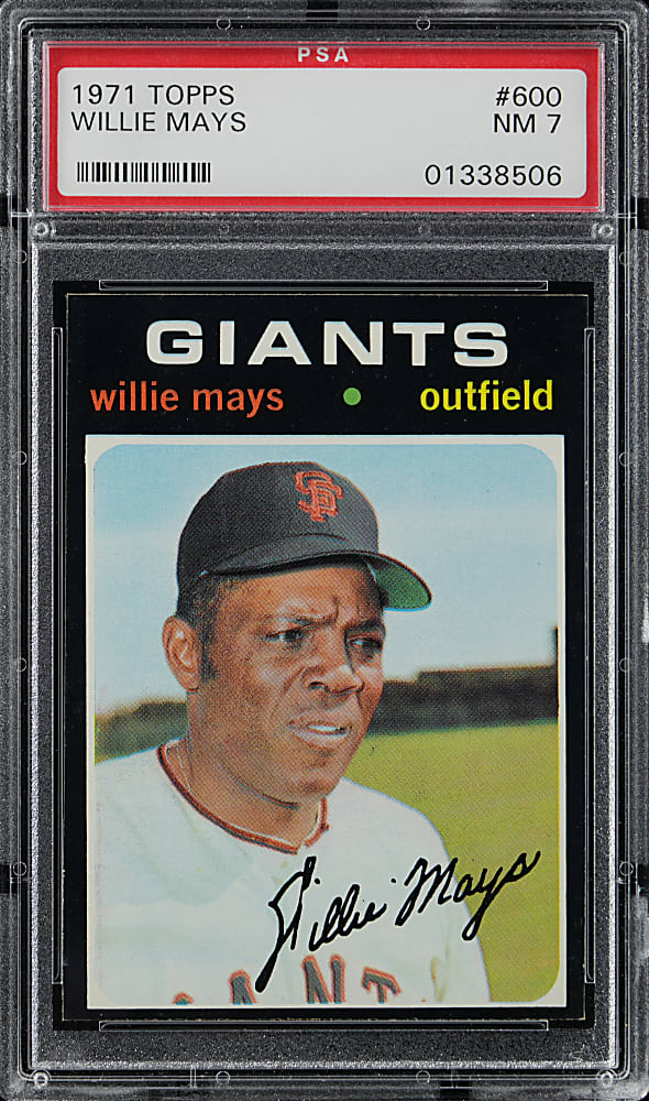 1971 Topps #600 Willie Mays PSA NM 7
