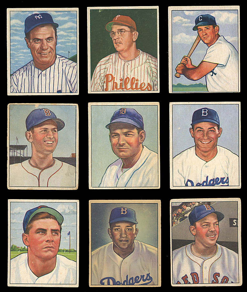 1950 Bowman Near Set (246/252) with Most Keys