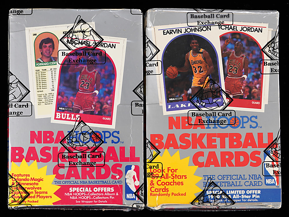 1989-1990 NBA Hoops Basketball Series 1 & Series 2 Unopened Box Pair - Both BBCE