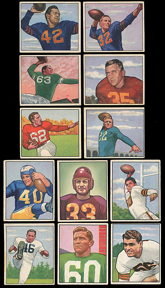1950 Bowman Football Partial Set (110/144) with Most Keys Including Otto Graham Rookie