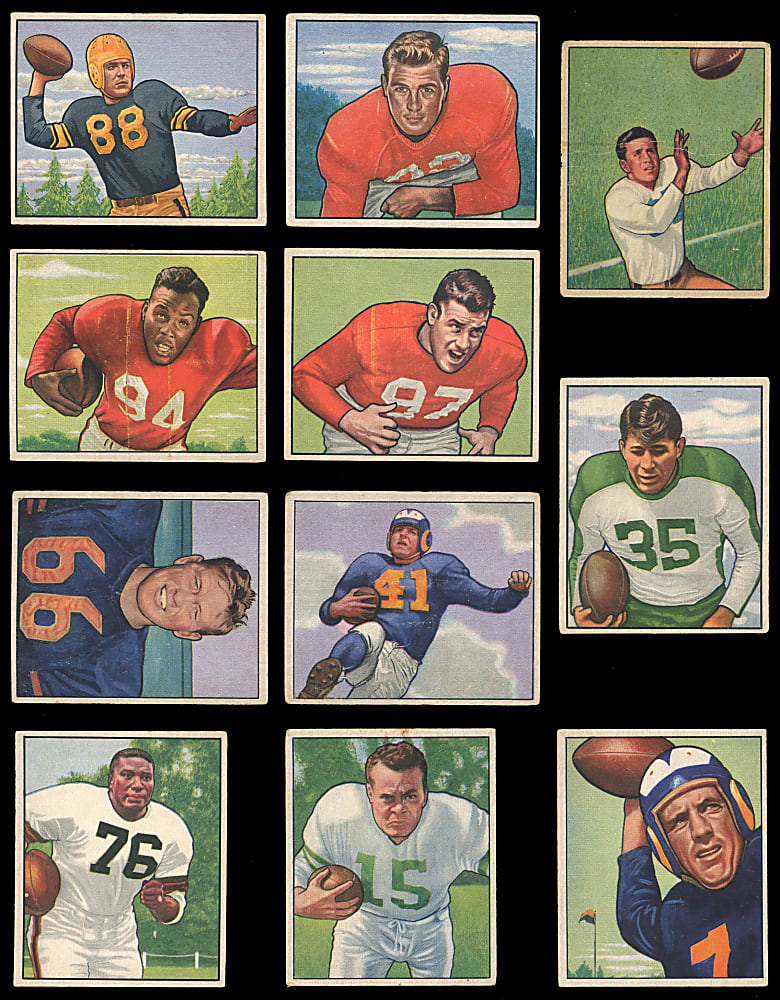 1950 Bowman Football Partial Set (110/144) with Most Keys Including Otto Graham Rookie