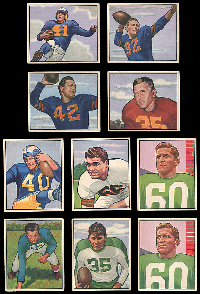 1950 Bowman Football Collection (75) with (18) Hall of Famers
