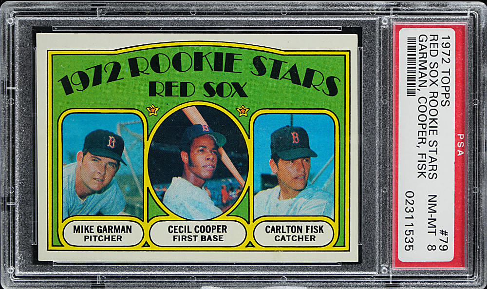 1972 Topps #79 Carlton Fisk Rookie PSA NM-MT 8