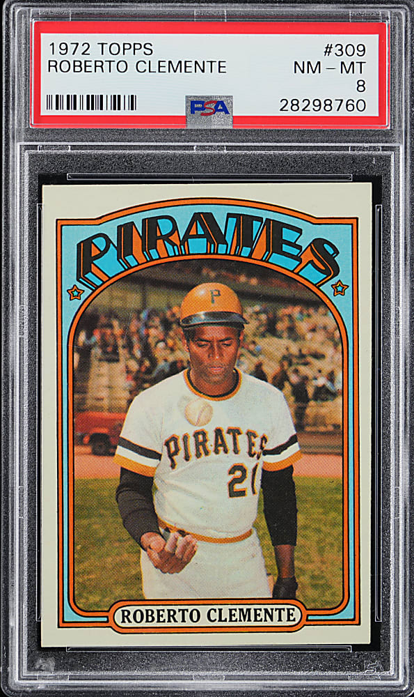 1972 Topps #309 Roberto Clemente PSA NM-MT 8