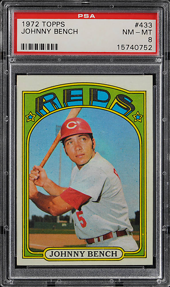 1972 Topps #433 Johnny Bench PSA NM-MT 8