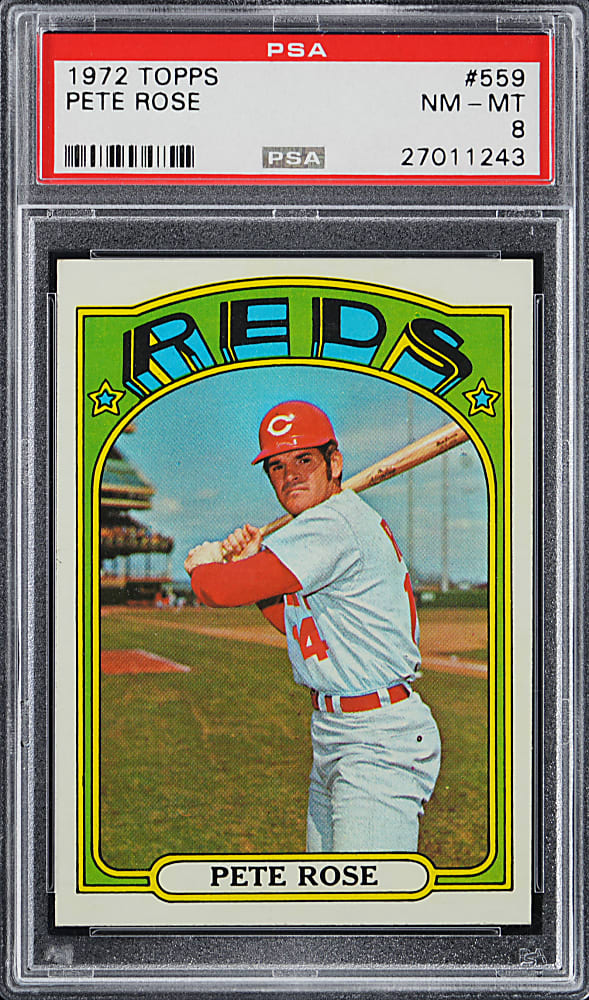 1972 Topps #559 Pete Rose PSA NM-MT 8