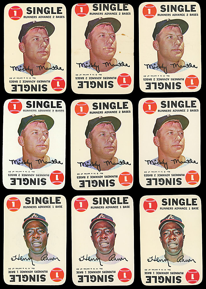 1968  Topps Game Collection (122) with (6) Mantle, (5) Aaron, (2) Clemente & Mays