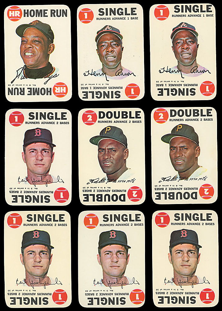 1968  Topps Game Collection (122) with (6) Mantle, (5) Aaron, (2) Clemente & Mays