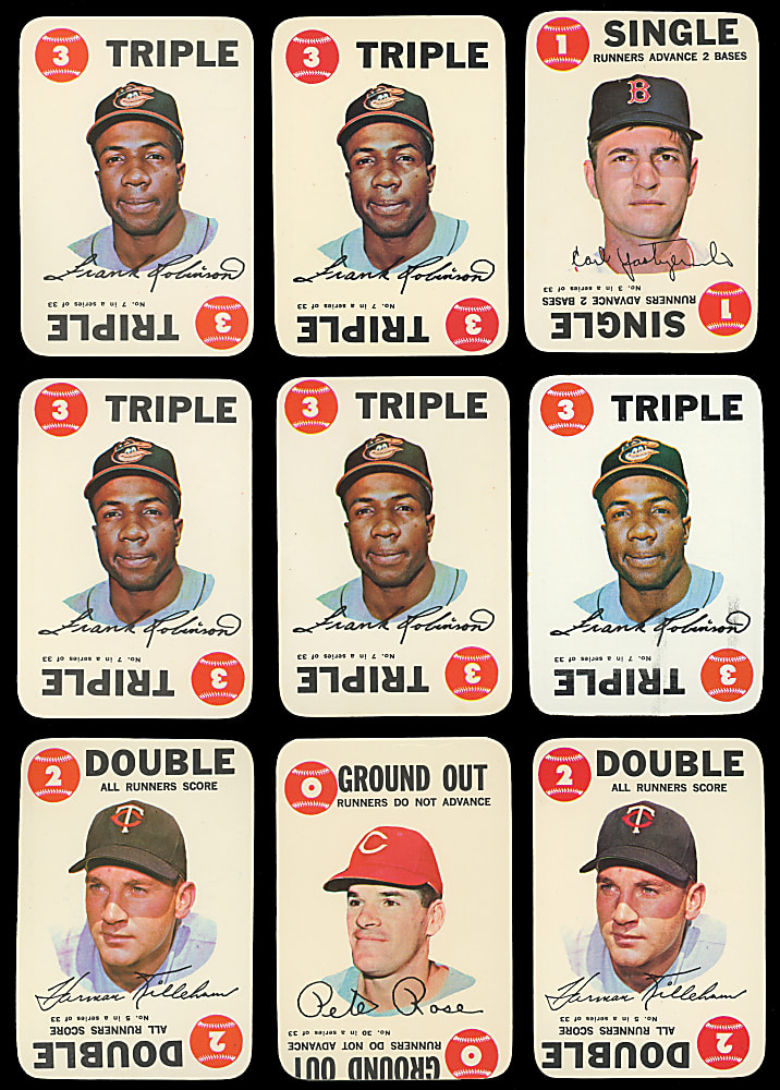 1968  Topps Game Collection (122) with (6) Mantle, (5) Aaron, (2) Clemente & Mays