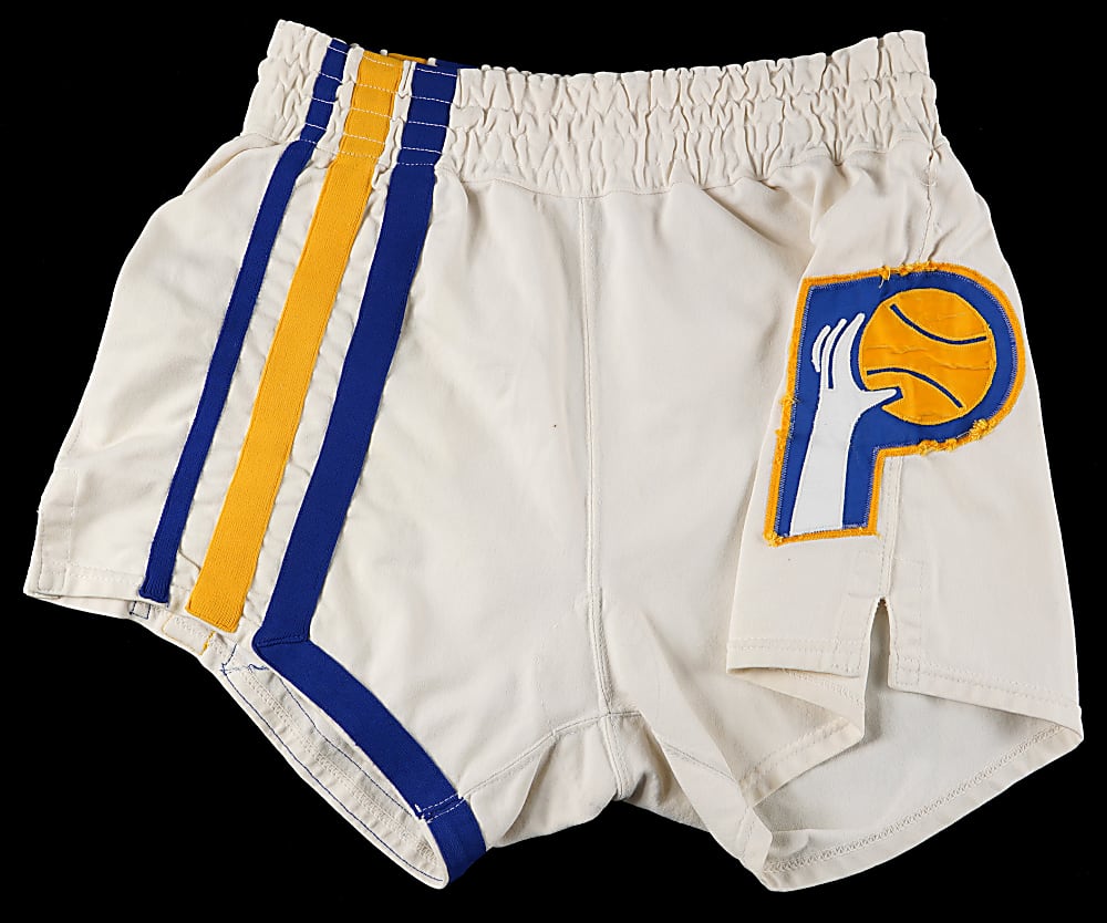 1970s Indiana Pacers ABA Champions Game Used Shorts Attributed to Mel Daniels/Len Elmore