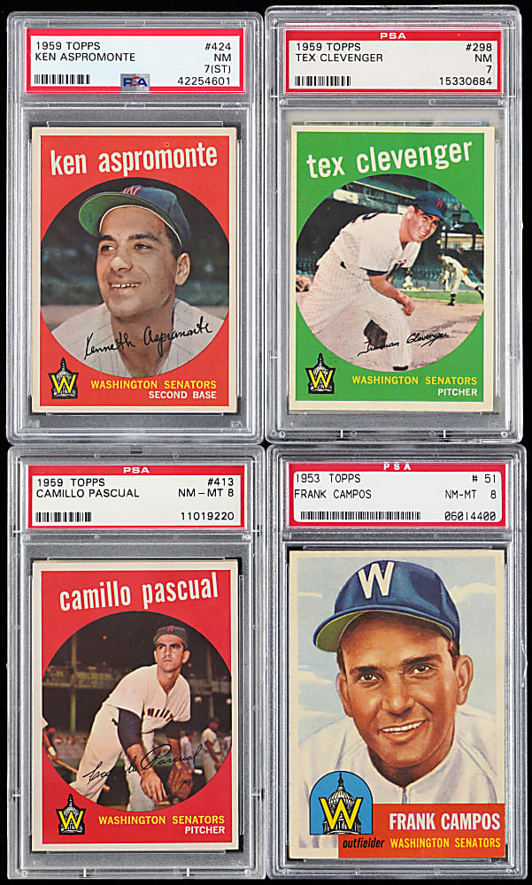 1951-1959 Washington Senators PSA High-Grade Collection (12)