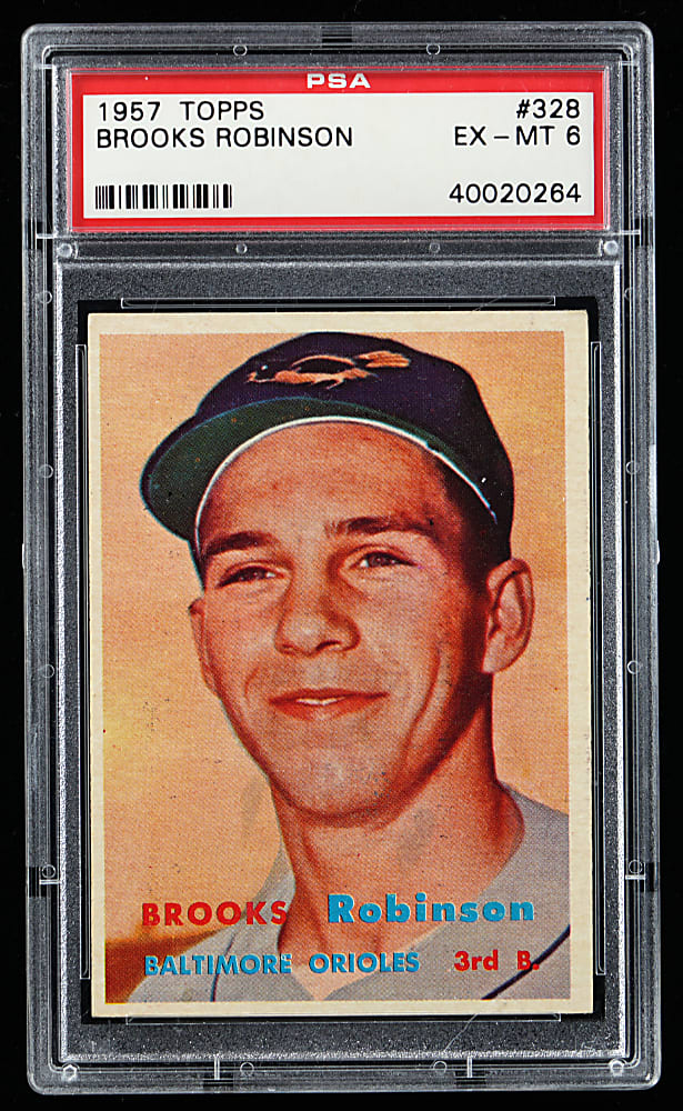 1957 Topps #328 Brooks Robinson Rookie PSA EX-MT 6