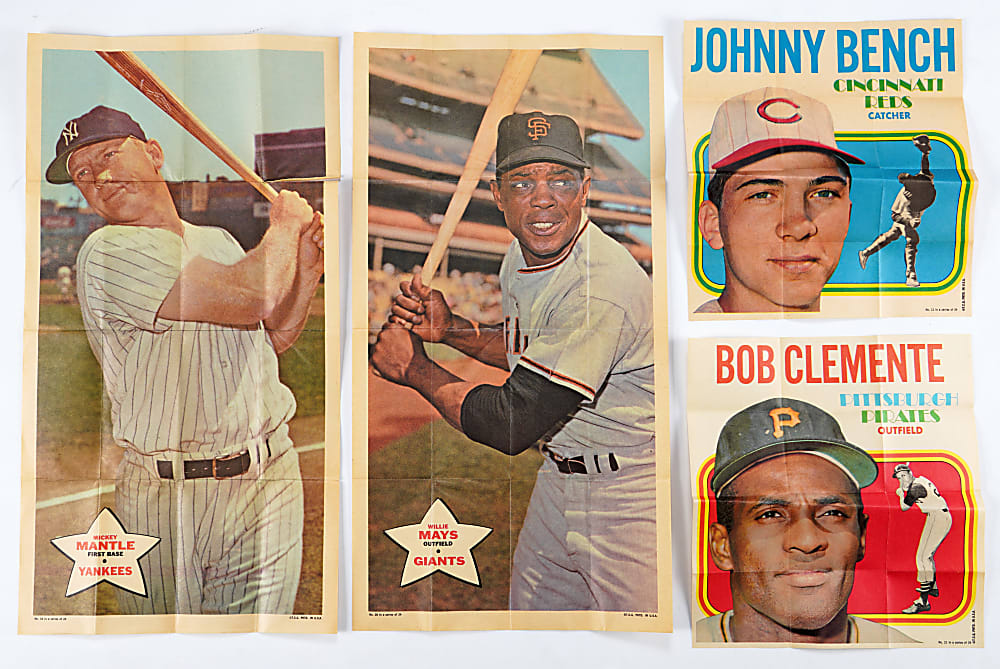 1968-1971 Topps Insert Collection (213) with Several Hall of Famers Including Aaron, Clemente, Mantle & Mays