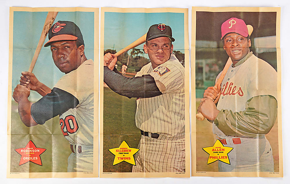 1968-1971 Topps Insert Collection (213) with Several Hall of Famers Including Aaron, Clemente, Mantle & Mays