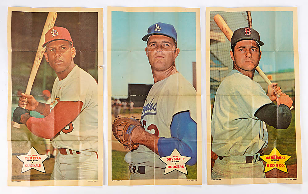 1968-1971 Topps Insert Collection (213) with Several Hall of Famers Including Aaron, Clemente, Mantle & Mays