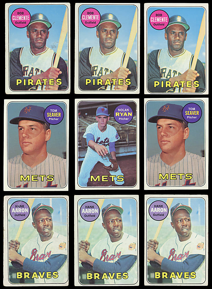 1969 Topps Collection (575+) with (100+) Hall of Famers Including (3) Aaron, (4) Clemente & Ryan