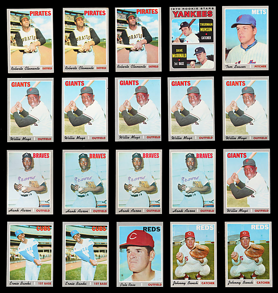 1970 Topps Collection (1,100+) with (150+) Hall of Famers & (139) High Numbers - Loaded with Key Cards!