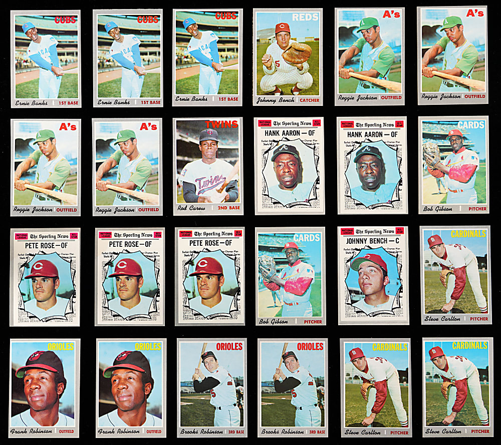1970 Topps Collection (1,100+) with (150+) Hall of Famers & (139) High Numbers - Loaded with Key Cards!