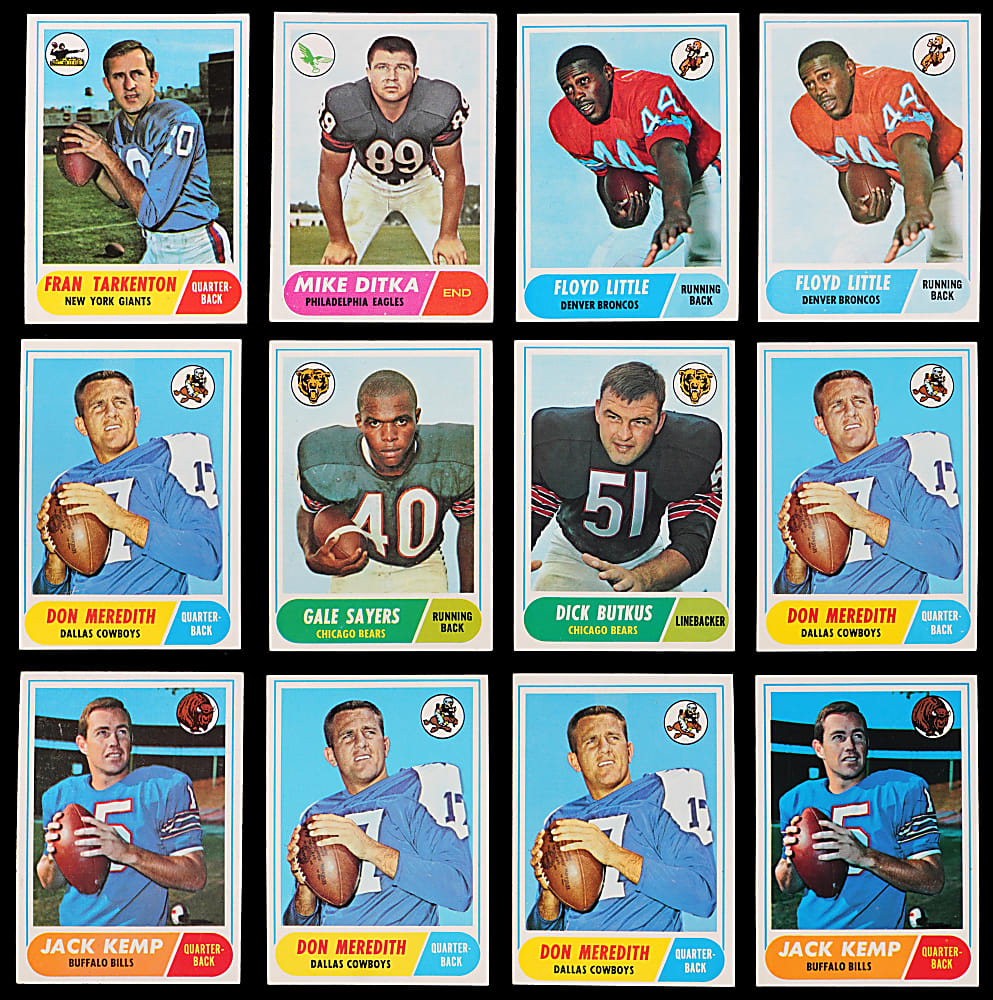 1968 Topps Football Collection (400+) with (40+) Hall of Famers Plus (71) Topps Posters Including Complete Set & Many Stars