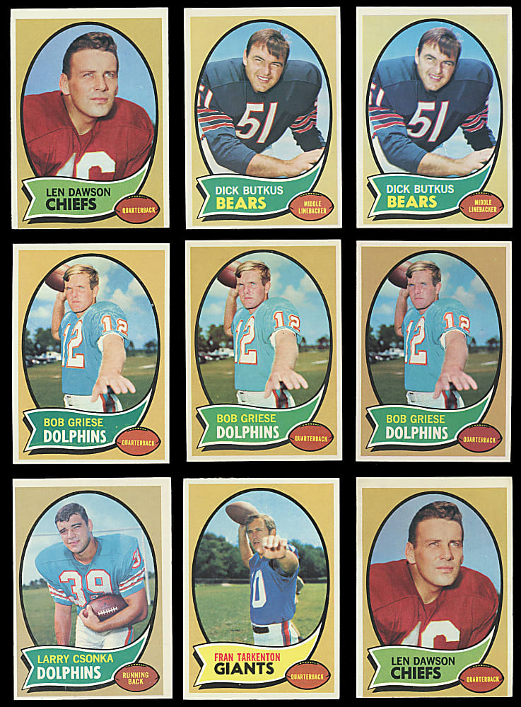 1970 Topps Football Collection (750+) with (100+) Hall of Famers Including (3) Starr, (2) Unitas & Simpson Rookie