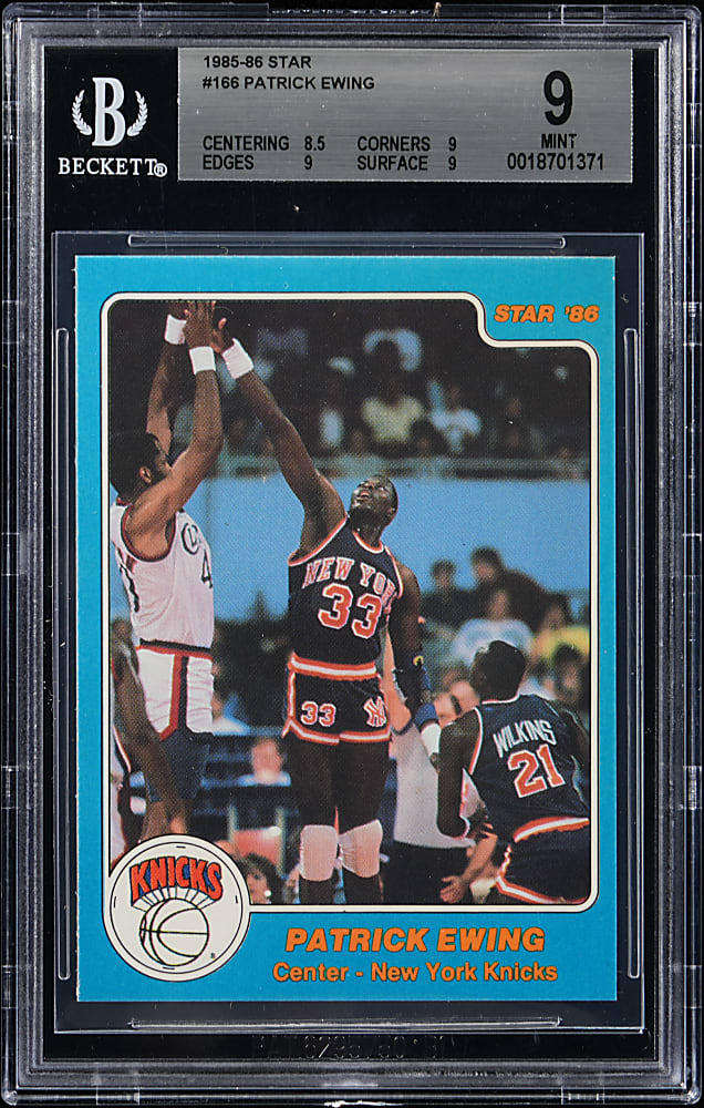 1985-1986 Star Basketball #166 Patrick Ewing Rookie BGS MINT 9