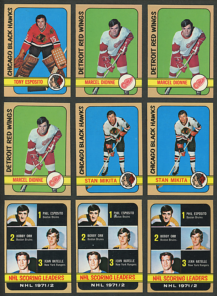 1971-1972 & 1972-1973 Topps Hockey Collection (360+) with (60+) Hall of Famers Including Howe, Hull & Orr - Clean!