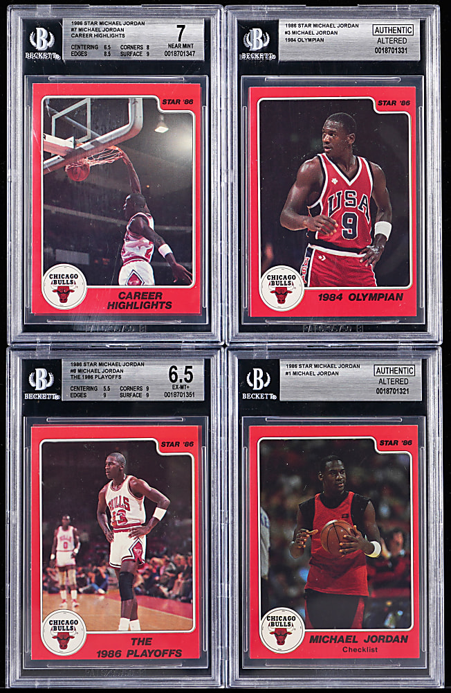 1986 Star Basketball Michael Jordan BGS Graded Set (10)