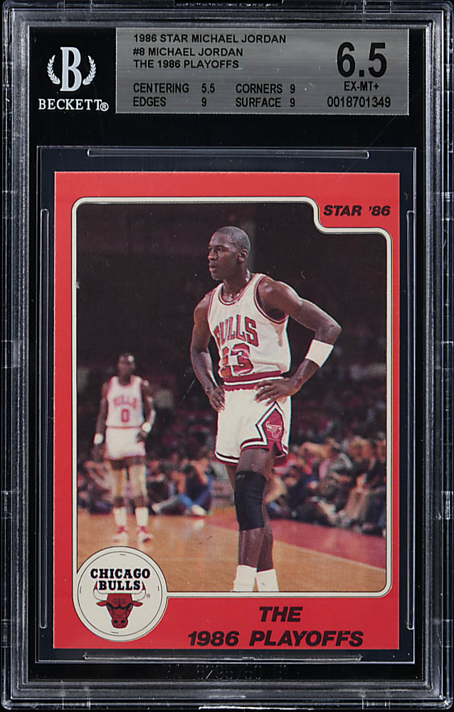 1986 Star Basketball Michael Jordan #8 "The 1986 Playoffs" BGS EX-MT+ 6.5