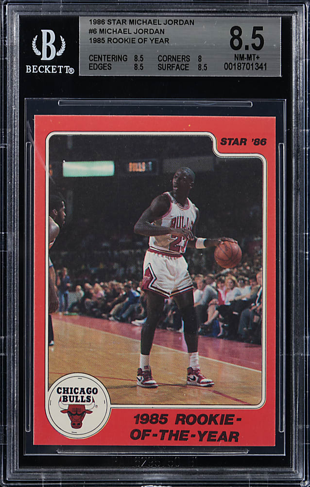 1986 Star Basketball Michael Jordan #6 "1985 Rookie of the Year" BGS NM-MT+ 8.5