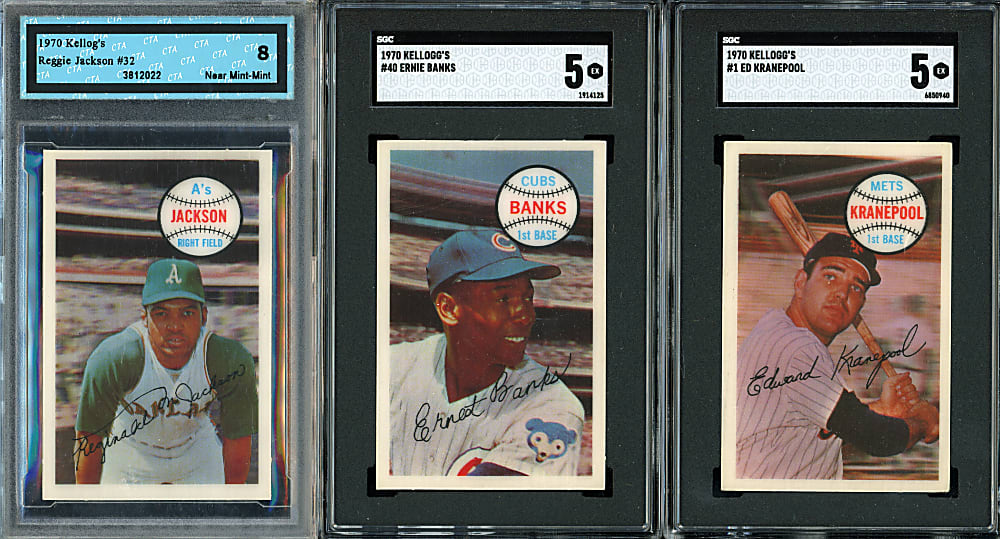 1970 Kellogg's Partial Set (58/75) with (3) Graded