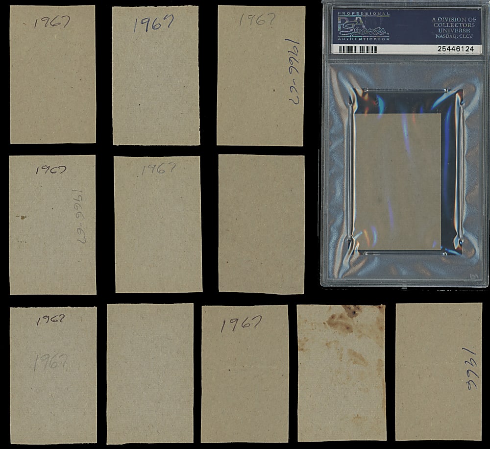 1967 Bazooka Collection (12) with (3) Hall of Famers & PSA Mint 9 Tommy Davis