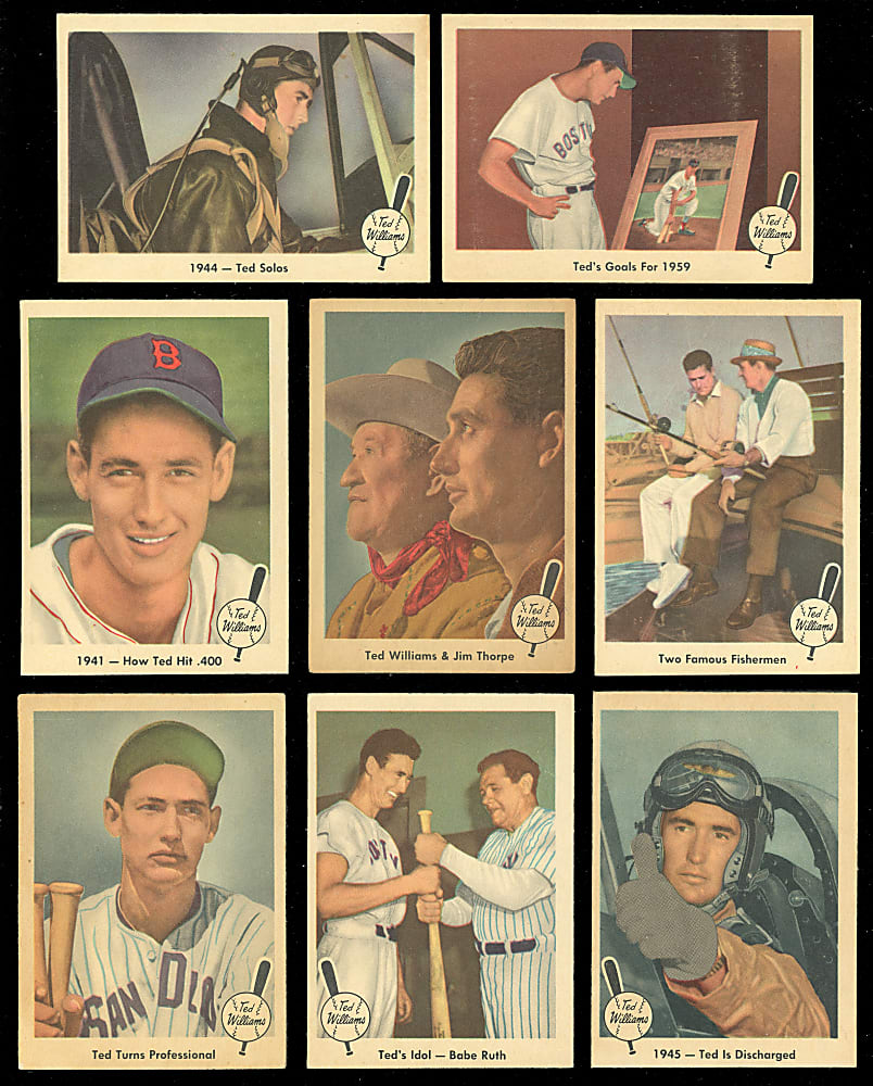 1959 Fleer Ted Williams Near Set (79/80) with (4) PSA Graded