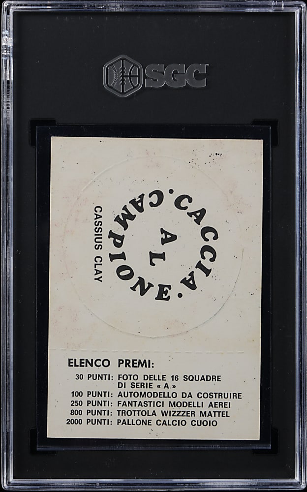 Scarce 1970 Baggioli Caccia Al Campione Cassius Clay with Tab SGC EX 5