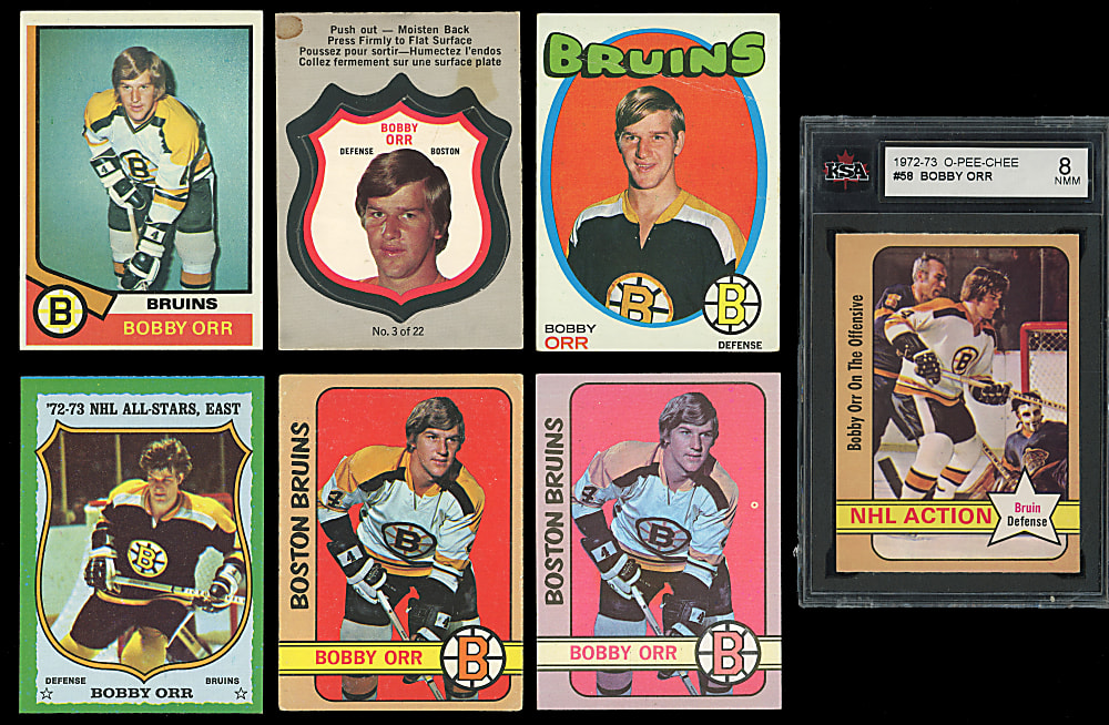 1969-1978 Topps & O-Pee-Chee Hockey Bobby Orr Collection (21)