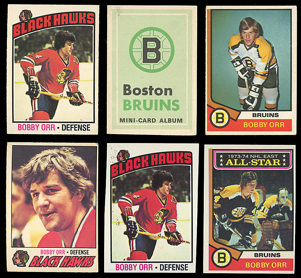 1969-1978 Topps & O-Pee-Chee Hockey Bobby Orr Collection (21)