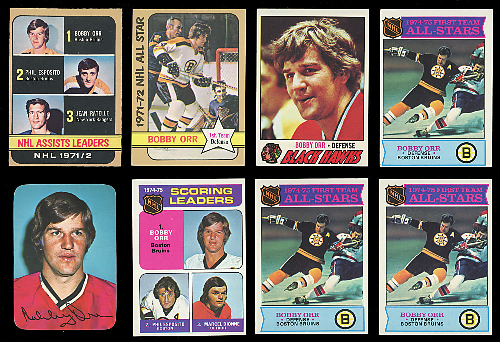 1969-1978 Topps & O-Pee-Chee Hockey Bobby Orr Collection (21)