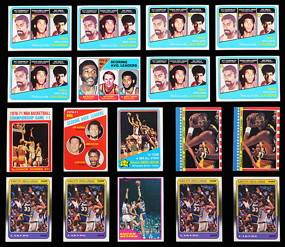 1971-1989 Kareem Abdul-Jabbar Collection (56) with (2) PSA Graded