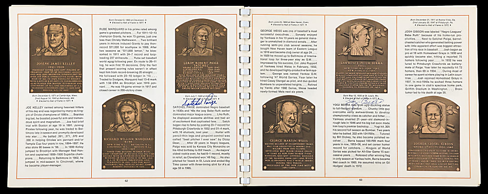 1973 National Baseball Hall of Fame & Museum Multi-Signed Program with (34) Autographs Including Dizzy Dean, Joe DiMaggio & Satchel Paige with Full JSA LOA